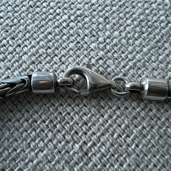 Sterling Silver Byzantine Braided Rope Bracelet - Picture 4 of 10